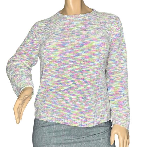 Alfred Dunner Sweater Space Dye Multicolor Chenille Pullover Size XL - Picture 1 of 7